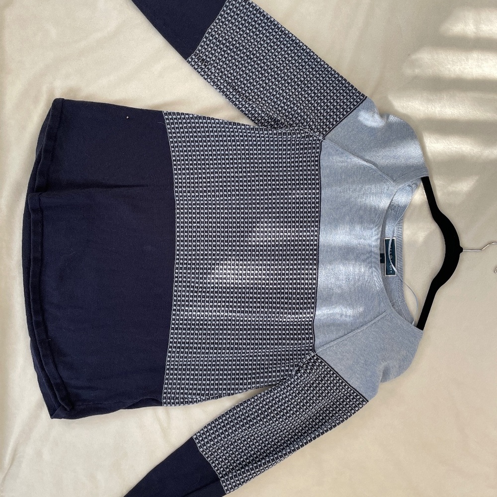 Blue sweater shirt